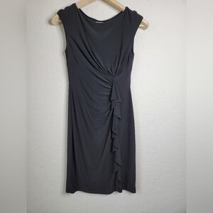 Ralph Lauren Black Sleeveless Ruched Dress Size 6